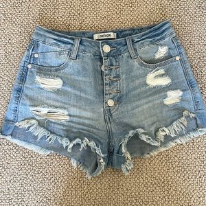 Refuge brand high rise denim shorts